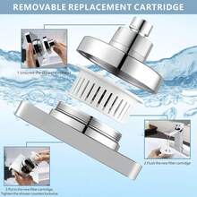 Detachable Pressurized Filter Shower Head, Multi-Function Filter Shower Head, Suitable For European And American Bathroom Shower Systems - A - View 4