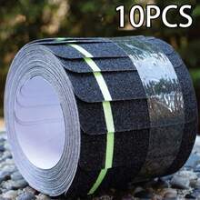 Anti-Slip Grip Tread Tape, Luminous Striped, Outdoor Waterproof Non-Slip Pre-Cut Tape With Roller, High Grip Frosted Anti-Slip, Suitable For Stair Treads - A - View 3