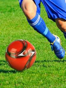 1 Pelota de fútbol resistente a la abrasión, duradera y a prueba de explosiones, de tamaño oficial y profesional, adecuada para entrenamiento al aire libre y recreación, para ser utilizada en patios traseros, parques y playas. - Rosa - Ver 5