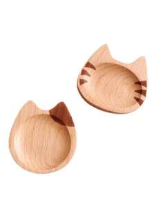 1Pc Cute Cat Shape Wooden Spoon Rest, Multifunctional Kitchen Utensil Holder, Spatula & Pot Lid Stand, Kitchen Counter Cooking Tools Organizer - Multicolor - View 11