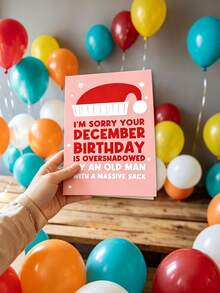 2 Christmas And December Birthday Greeting Cards (With Envelopes) – Suitable For Christmas Party, Birthday Party, Theme Party, Thanksgiving, New Year, Christmas Party Favors, Holiday Party And Holiday Decoration - One Size Fits All - View 3