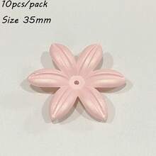 Acrylic Six Petal Flower Chrysanthemum Fantasy Gold Handmade DIY Material Wholesale Hair Rope Bead Jewelry Accessories Loose Beads - Multicolor - View 19