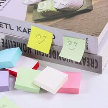 Solid Color Round/Square Sticky Notes, Reading Manual Pencil Stickers, Mini Tear-Off Adhesive Sticky Notes, First Day Of School - Multicolor - View 7