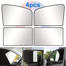 4pcs/2pcs Magnetic Car Window Sunshade - Titanium Silver Side Sunshade, Suitable For SUV/Sedan, Front And Rear Row Privacy Curtains - Curtain - View 4