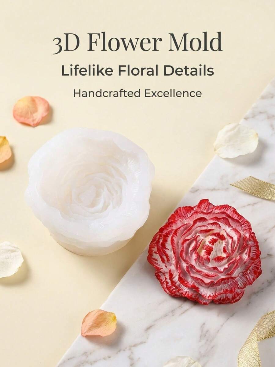 Resin Silicone 3D Decorative Mold DIY Candle Silicone Mold Plaster Decorative Silicone Mold Home Decor Epoxy Resin Mold - Multi-color - View 1
