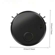 Aspiradora Robot Inteligente 2400mAh Máquina de Limpieza del Hogar Aspiradora Fregona Todo en Uno Barredora - Negro - Ver 7