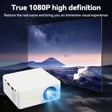 Portable Projector, USB Connection, Native 720p, Supports 1080P, Equipped With Remote Control, Suitable For Smartphones, Tablets, Laptops And LCD Screens - White - View 5