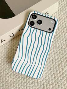 Free Shipping Thickened Anti-Drop Frosted Touch PC TPU 2-In-1 Phone Case Blue Striped Pattern Suitable For11/11PRO/11PROMAX/12/12PRO/12PROMAX/13/13PRO/13PROMAX/14/14PRO/14PROMAX/14PLUS/15/15PRO/15PROMAX/15PLUS/16/16pro/16promax/16PLUS/16E/17/17pro/17promax/AIR/GALAXY/S23/S23PLUS/S23FE/S23ULTRA/S24/24ULTRA/S24PLUS/S24FE/S25/25ULTRA - Multicolor - View 5