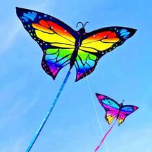 Colorful Butterfly Kite, Large Colorful Butterfly Kite, Multi-Color Kite With Flying Tools, Outdoor Sports And Games Supplies (Kite Handle Style Random) (Some Colors Random) - Multicolor - View 3