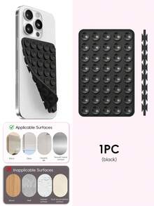 Double-Sided Silicone Suction Cup Phone Holder, Reusable Waterproof Non-Slip Phone & Tablet Suction Mount, Hands-Free Phone Stand, Suitable For Mirror, Glass, Tile, Self-Adhesive Phone Holder, For Makeup, Shower, Cooking, Video Recording - Multicolor - View 14