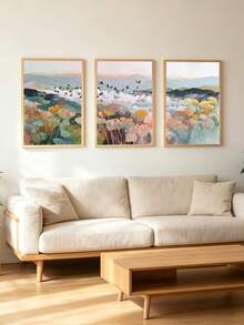 3 Pieces Botanical Wall Art Posters Birds Art Painting Landscape Print Pictures Mountain Hanging Picture Wall Prints Modern Home Decoration Stuff Living Room Wall Decor No Frame - Cartoon - View 9
