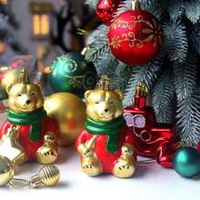 New 72pcs House Set Christmas Ball Painted Asymmetrical Electroplated Ball Christmas Tree Hanging Decor Holiday Decoration - 72 Pieces - View 7