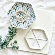 Hexagon Polymer Clay Cutting Tray, Clay Tool, Ring, Earring And Small Jewelry Storage, Mini Handmade Treasure Decoration Display Prop - Hexagonal - View 4