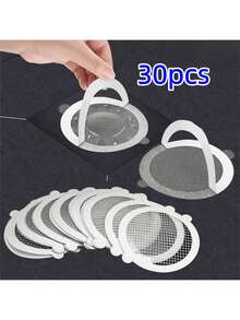 30pcs Disposable Shower Drain Hair Catcher Set, Bathroom Sink Drain Hair Filter Plug, Bathtub Mesh Filter Sticker - Multicolor - View 10