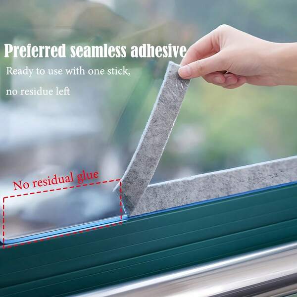 1 Set 3cm*4m Window Glass Water-Absorbing Sticker, Anti-Condensation Winter Window Sill Sticker, Anti-Dew Sealing Tape, Window Glass Self-Adhesive Felt Strip, Used For Windows, Doors, Air Conditioners, Dry Barrier, Easy To Install And Clean, Keep Your Windows Clean And Dry