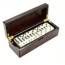 Bộ 28 quân domino gỗ hộp đựng, trò chơi bàn cờ du lịch cầm tay, giải trí thư giãn, domino cổ điển cho người lớn, trò chơi ngoài trời | Trò chơi bàn cờ cổ điển, trò chơi bàn, trò chơi thẻ tương tác - Nhiều màu - Xem 7