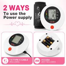MOOD LIGHT Automatic Upper Arm Blood Pressure Monitor With LED Large Screen Display, Voice Broadcast Function, 2x99 Memory Storage, Adjustable Cuff, One-Button Measurement, Heart Rate Monitoring, A Must-Have For Home Health Care - Blood Pressure Monitor Set - View 6