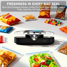 Mini Portable USB Rechargeable Heat Sealer 2-In-1 Sealing & Cutting Machine, Snack Preservation Kitchen Storage Christmas Gift Recommendation, 300mAh - Multicolor - View 7
