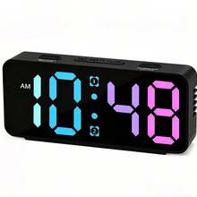 1pc LED Minimalist Alarm Clock, Student Clock, Temperature Display, USB Or Battery Powered (Battery Not Included) - View 9