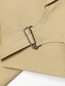 GDDYIN Women's New Casual Streetwear Oversized Lapel Short Coats - Khaki - View 9