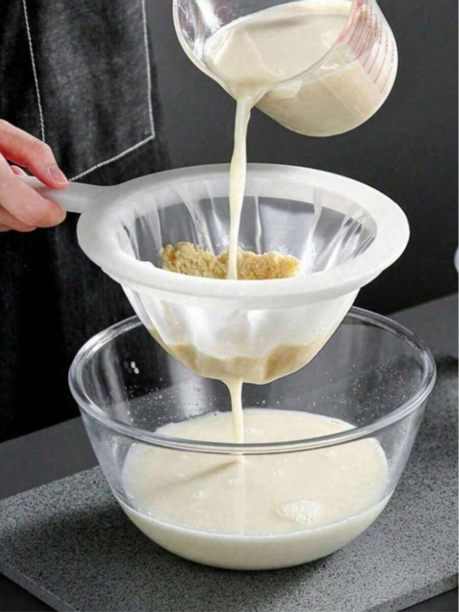 1 Multifunctional Strainer (For Soy Milk, Fruit Juice, Food, Coffee/Milk Residue, And Separating Solids); Fine-Mesh Kitchen Strainer/Sieve; Essential For College Dorms And Back-To-School; Kitchen Utensil.