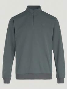 Adidas Men's TH WAFFLE HZ Knit Sweatshirt No Hood KR2554 - Green - View 2