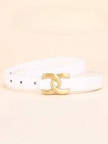 New Alloy Geometric Line Buckle Fashion Belt, Minimalist Versatile Jeans Belt, Thin Waist Belt, Suitable For Workplace, School, Outdoor And Multiple Occasions - Multicolor - View 17