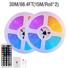3.28FT-98.4FT RGB 室內燈條,可變色 LED 燈條附遙控器,適用於遊戲設備、臥室、電視背光與房間裝飾 - RGB - 查看 13