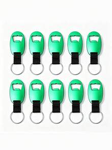 10/1pc Personalized Custom Creative Oval Beer Bottle Opener Keychain, Engravable Name & Blessing Message, Aluminum Alloy With Woven Strap, Multi-Functional Promotional Gift, Birthday Party Wedding Father's Day Housewarming Store Anniversary Event Return Gift Souvenir - Multicolor - View 12