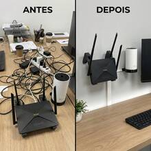 Kit Wi-Fi Suporte de Parede Universal Roteador + TP-Link Deco - Visão 5