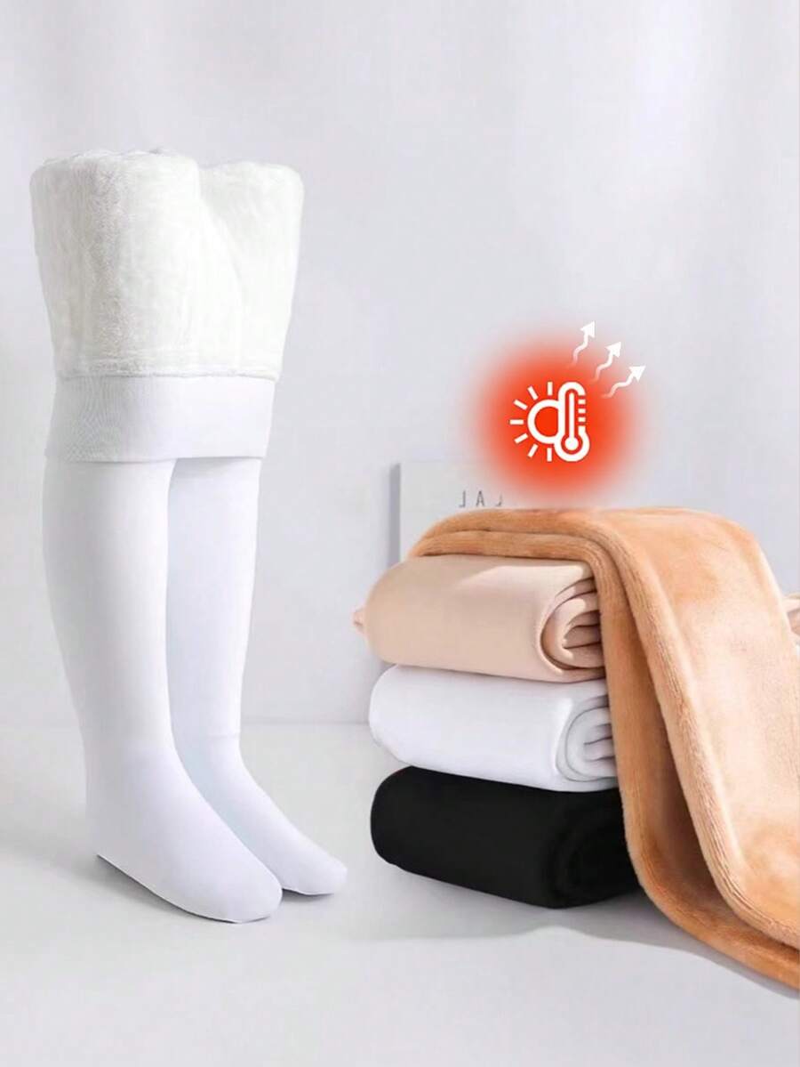 [Autumn/Winter Style]1/3 Pairs Kids/Girls Thermal Lined Solid Color ...