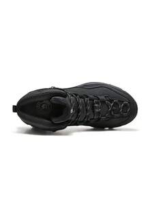 CAMEL CROWN Men's High-Top Outdoor Work Boots, Winter Hiking, Thick Sole, Non-Slip, Camouflage Combat Style - Black - View 2