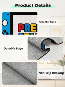 1pc Game-Themed Rug Is Perfect For Game Enthusiasts' Home Decor Living Room And Bedroom It Features Soft Skin-Friendly Plush Comes In Multiple Sizes Is Fluffy And Comfortable And Is Washable - Multicolor - View 4