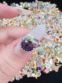 KIRAME 50 peças/100 peças Pingentes de Arte de Unhas Banhados a Ouro Autêntico em Liga Mista, Adequados para Decoração DIY de Arte de Unhas, Arte de Unhas em Casa, Salão de Unhas, Fornecedor de Arte de Unhas, Suprimentos de Arte de Unhas, Natal, Arte de Unhas de Halloween, Arte de Unhas de Verão & Viagem, Presentes de Feriado - Multicolorido - Visão 6