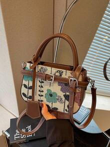Floral Embroidered Handbag, Fresh Versatile Shoulder Crossbody Bag For Women, Suitable For Daily Commute, Travel And Date - Multicolor - View 3