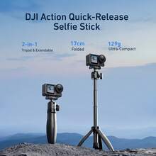 TELESIN Magnetic Mini Selfie Stick Tripod For D J I Osmo Action 5 Pro 4 3 Portable Quick Release Aluminum Alloy Stand For Go Pro Hero 13 Action Camera Hand Grip For Vlog Monopod - View 3