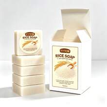 YYTCM Sabun Buatan Tangan Ekstrak Beras, Busa Lembut Pembersih Mendalam, Melembapkan dengan Lembut, Sabun Pembersih Wajah dan Tubuh Harian 70g/Buah - 5 Buah - Aroma Beras - View 10