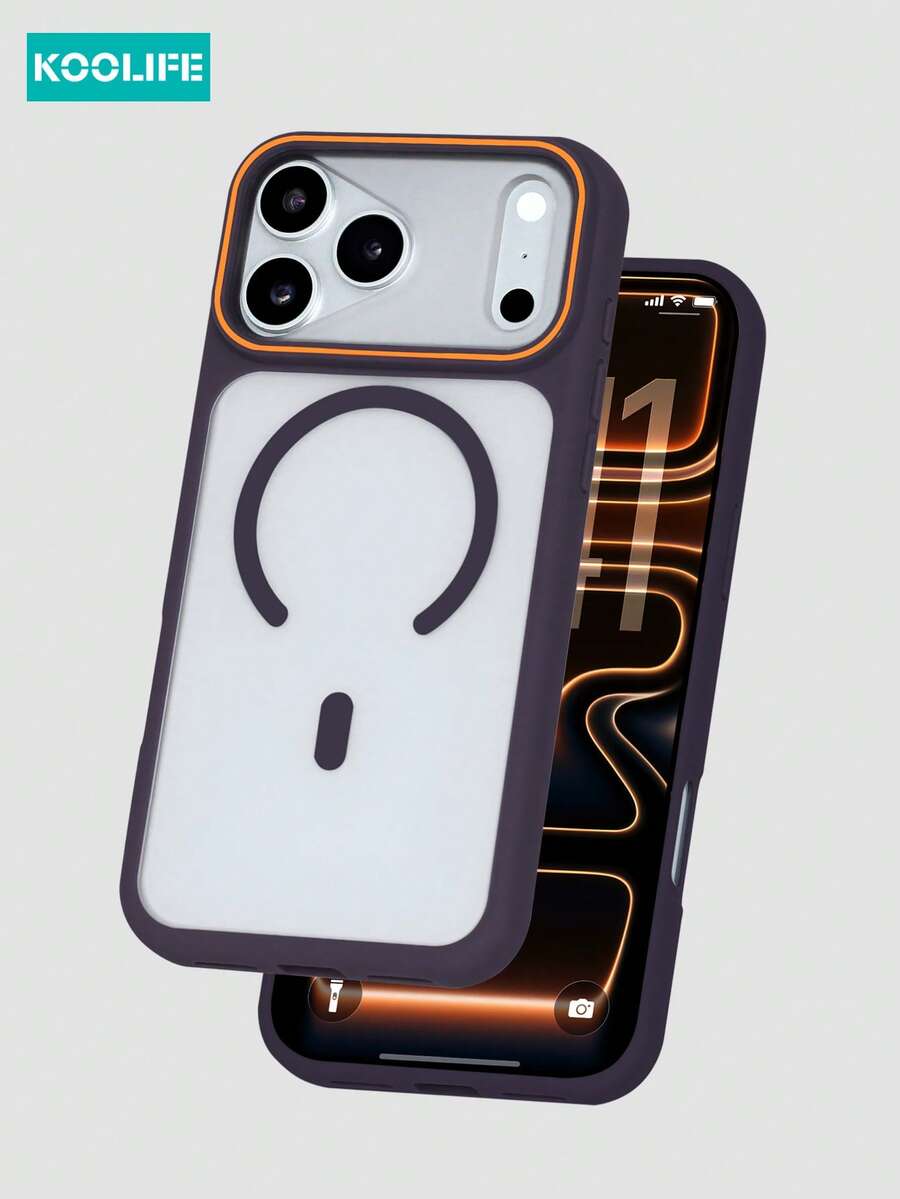 KOOLIFE 磁吸奢華磨砂半透明 PC 背板，親膚觸感全包覆防震防摔 Apple 手機保護殼，相容 iPhone 18 Pro/18 Pro Max/17 Pro Max/16 Pro Max/15 Pro Max/14 Pro Max/13 Pro Max/17 Pro/16 Pro/15 Pro/14 Pro/13 Pro/17/16/15/14/13/12 Pro Max/12 Pro/12/11 機型，適合男女日常佩戴，節日送禮首選