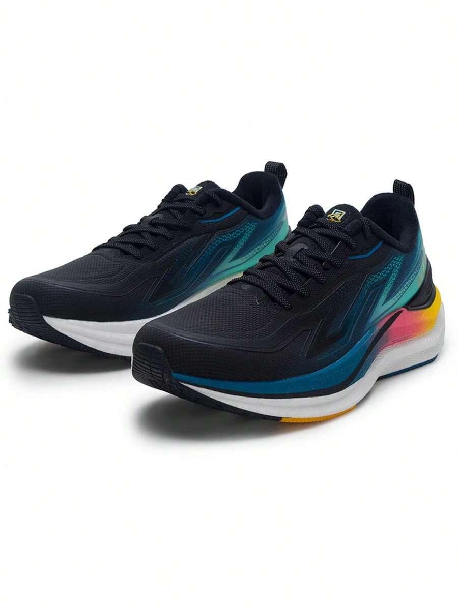 XTEP New Generation Wind & Fire 29 Series Men's Outdoor Running Shoes, Shock-Absorbing, Wear-Resistant, Anti-Slip - Black/Multicolor - View 1