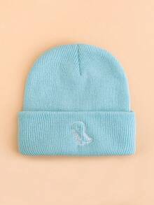 1pc Toddler Boy Simple Dinosaur Knit Beanie, High Elasticity Warm Hat, Suitable For 1-3 Years Old Baby Daily Outdoor Use - Multicolor - View 20