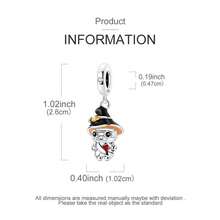 Vectoflux 1pc Dark Halloween Gothic Style S925 Sterling Silver Hypoallergenic Glow-In-The-Dark Openable Coffin Skull Rose Red Heart Skull Mummy Dancing Skeleton Pendant, Suitable For Original Bracelet, Women's DIY Jewelry Making, Birthday Gift - Multicolor - View 10