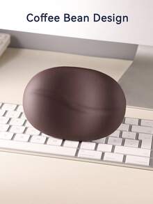 EIGIIS Soft Coffee Bean Shaped Wrist Rest, Comfortable Silicone Gel Ergonomic Pad, Cute Small Hand Pain Relief Support Cushion With Gel Filling, Suitable For Laptop, Computer, Office And Home - View 7
