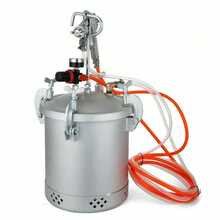 10L Paint Spray Gun Paint Container Pressure Container Suction New Paint Spray Gun - Silver - View 5