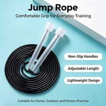 Transparent Handle Jump Rope, Adjustable PVC Jump Rope, Portable Home & Outdoor Daily Fitness Rope - Multicolor - View 4