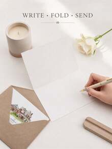 Custom Watercolor House Portrait Greeting Card With Personalized Photo & Text,Delicate Hand-Drawn Style Design,Ideal Keepsake For New House Moving Celebration,Family Residence Commemoration, Housewarming Gift And Permanent Memory Of Your Beloved Home - Multicolor - View 4