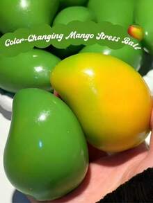 Mainan Bola Pereda Stres Mangga Kulit Renyah Buatan Tangan, Bola Mangga Lembut Renyah yang Berubah Warna, Mainan Pereda Stres Sensorik ASMR, Jika Anda Memilih Gaya Blok, Silakan Pilih Opsi Kedua. - MultiWarna - View 9