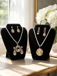1/5/10pcs Jewelry Display Stand With Bust Mannequin, Necklace Pendant Earring Display Rack, Tower Display Stand, Valentine's Day Back To School - Multicolor - View 6