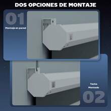 HOMCOM Pantalla de Proyector Eléctrica 100 Pulgadas Pantalla de Proyección Portátil Formato 4:3 con Mando a Distancia Tela de Proyección para Interior y Exterior 203x152 cm Blanco - Enchufe EU Tipo C(220-240V) - Ver 10