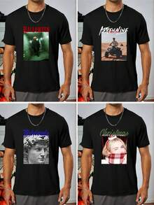 Custom Basic T-Shirt Unisex, Upload Photo & Text, Personalized Birthday & Anniversary Gift Sports - Black - View 2