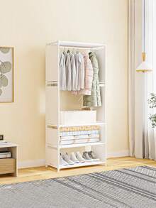 1pc Multi-Functional Clothes Hanger Stand, Garment Hanging Rack For Bedroom - Multicolor - View 10